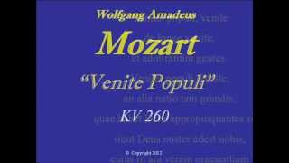 Mozart Venite Populi KV260 [upl. by Ramoh]