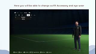 How to Change manager outfit Accessory and eye wear in FC 24 [upl. by Yticilef]