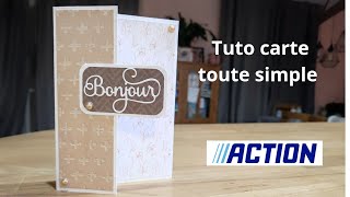 Tuto carte battante rapide et simple à réaliser scrapbooking action diy [upl. by Elyag]