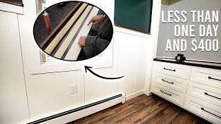 The CHEAPEST and EASIEST way to do Wainscoting [upl. by Leacock964]