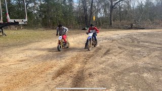 TTR 110 pit bike VS 212 predator mini bike 🔥 [upl. by Mohorva740]