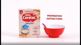 How to Prepare CERELAC Baby Rice  Infant Cereal  Nestlé Baby amp me [upl. by Nesral]