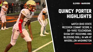 Highlights of Ohio State wide receiver commit Quincy Porter from Bergen Catholic’s win in Massillon [upl. by Kohcztiy]