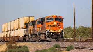 Railfanning Shafter CA Amtrak with Venture Sets and BNSF trains [upl. by Ekyt]