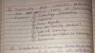 Toxicology  Basic concepts principles and various types of toxicology ll MSc 3 sem zoology notes [upl. by Youngman]