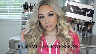 BELLAMI HAIR EXTENSIONS UNBOXING  INSTALL amp STYLE  Briana Paulina [upl. by Venice]