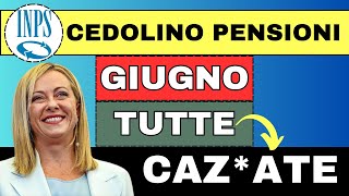 ⚠️ CEDOLINO PENSIONE GIUGNO ➡TUTTE CAZATE [upl. by Vasiliki196]