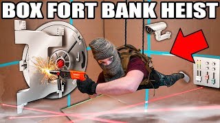 BILLIONAIRE BOX FORT BANK HEIST 📦💰 Vault Hacking Robots Lasers amp More [upl. by Telimay]