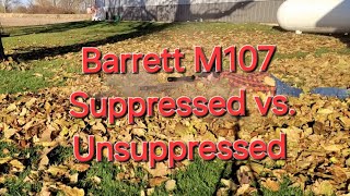 Barrett M107 50 BMG Suppressed vs Unsuppressed [upl. by Mccallum]