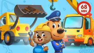 Construction Engineer and Policeman  Safety Tips  Kids Cartoons  Sheriff Labrador [upl. by Ahsie]