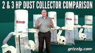 Grizzly 2 and 3 HP Dust Collector Comparison [upl. by Hoehne]