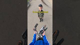 i ruined his day😭 then made it😇 scooter skatepark funny fail jokes comedy skate bike [upl. by Alex]