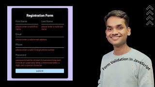 Form Validation In JavaScript [upl. by Kailey545]