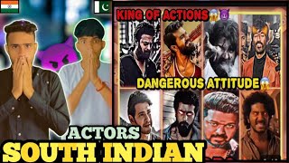 Reaction On South Indian Actors Dangerous 😈Attitude Slomo Videos🔥 [upl. by Lita211]