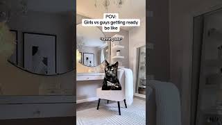 CAT MEMES 🐱Girls vs guys getting ready be like catmemes relatable relationship [upl. by Ecital637]