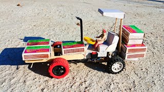 How to make machis box loading tractor with machis box tractor at home amezing video [upl. by Nordine]