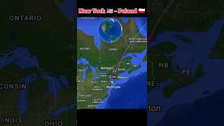 New York to Warsaw flight Route ✈️  LO7  aviation flight [upl. by Friend425]