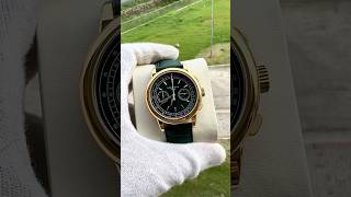 Corniche Heritage Chronograph Green Dial Golden Case Corniche Watches greendialwatches [upl. by Uokes]