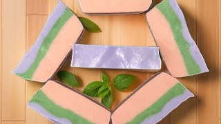 Day 3 of the 5 Day Beginner Soap Making Challenge Layered soap SoapStartChallenge [upl. by Noeruat]