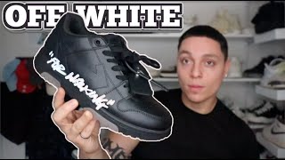 OFFWHITE Out Of Office quotFor Walkingquot Triple Black Sneaker Review  ON FOOT [upl. by Gardas]