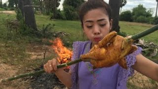 village food factory  how to roasted chicken  traditional food in cambodia [upl. by Hait113]