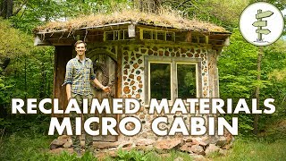 Budget Micro Cabin Built with Recycled Materials amp Green Roof [upl. by Ruomyes]