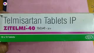 Zitelmi 40 Tablet  Telmisartan Tablet  Zitelmi40 Tablet Uses Benefit Dosage review in hindi [upl. by Cacka275]