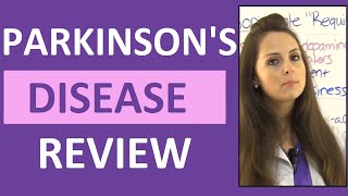 Parkinsons Disease Symptoms Treatment Nursing Care Pathophysiology NCLEX Review [upl. by Jasun696]