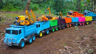 RC TRACTORS MEGA RC TRUCKS RC MACHINES COLLECTION EXCAVATOR LESU ET30H KABOLITE K350200 DIGGER [upl. by Ahsitauq]