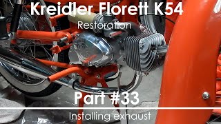 Kreidler Florett K54  Part 33 Installing exhaust [upl. by Ennaxxor]