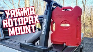 Installing the Yakima Rotopax mounting kit on Overhaul HD bed rack [upl. by Aicxela]