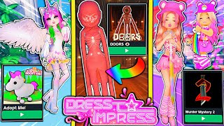 ONLY Dressing As POPULAR ROBLOX GAMES For EVERY Round In DRESS TO IMPRESS  ROBLOX Challenge [upl. by Repsaj]