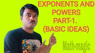 EXPONENTS AND POWERS PART1 BASIC IDEACBSE ICSEncert EXPONENTS AND POWERSCLASS789 [upl. by Liagiba]