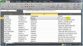 Use Excel and Text Functions to Generate Usernames and Passwords [upl. by Ecinehs]