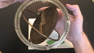 Using the Astronomical Ring Dial as an Armillary Sphere  BC Gnomonics [upl. by Elspet]