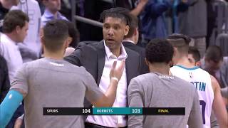 Tim Duncan Steps In For Gregg Popovich And Gets First Win As Spurs Head Coach [upl. by Adnohs]