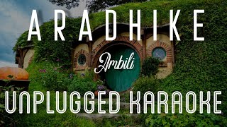 Aaradhike  Ambili  Karaoke with Lyrics  unplugged  Soubin Shahir  Haritha Raj  Sebin [upl. by Rodman]