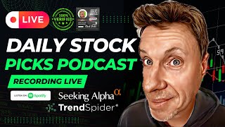 🔴Daily Stock Pick  5624  PLTR earnings AAPL price and a Trendspider contest [upl. by Orlena]