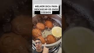 Não sofra mais descascando os ovos cozidos ovos dicasdecozinha comida viralshorts foryou [upl. by Jamnis]