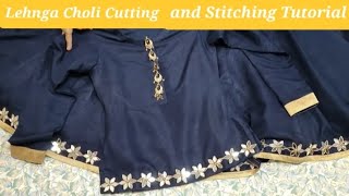 Lehenga Choli Cutting and Stitching Tutorial Step by Step [upl. by Ainnet]