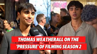 Heartbreak Highs Thomas Weatherall on reuniting with the cast for season 2  Yahoo Australia [upl. by Eiramanna213]