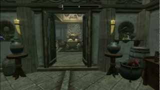 Skyrim Hearthfire  Lakeview Manor Completed amp Fully Furnished  3 Wings amp Cellar [upl. by Ebbie]