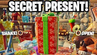 How to Open The LAST PRESENT in Fortnite Location 15th Secret Winterfest Present [upl. by Korns]