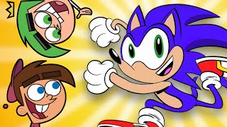 Sonic the Hedgehog in the Fairly OddParents Style  Butch Hartman [upl. by Nodle697]