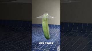 Cucumber vs Plastic Cloth Simulation satisfying animation [upl. by Harac]