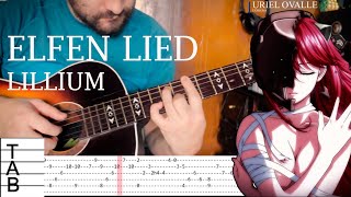 TUTORIAL Elfen Lied  Lilium Guitar cover TABS エルフェンリート [upl. by Adleme]