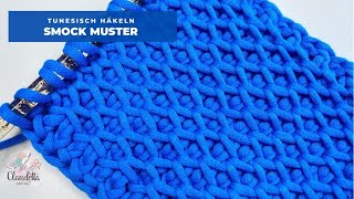 TUNESISCH HÄKELN  SMOCK MUSTER [upl. by Moyra]