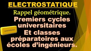 ELectrostatique  Rappel géométrique [upl. by Wat]