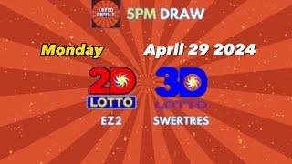 LOTTO RESULT  5PM LOTTO DRAW  TODAY  APRIL 29 2024 MONDAY 2D LOTTO  3D LOTTO [upl. by Matheson230]