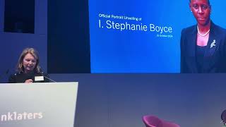 Opening of the unveiling ceremony of the portrait of I Stephanie Boyce Part I [upl. by Esil]